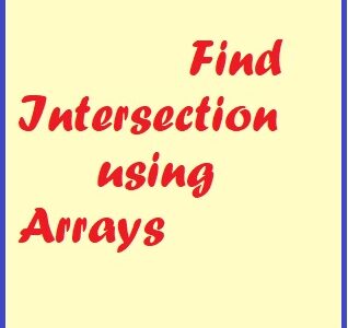 Find Intersection Using Arrays