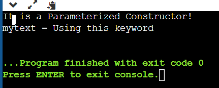 Using this Keyword in Parameterized Constructor