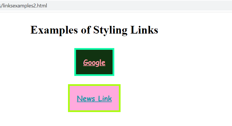 Styling Links - a:visited and a:link