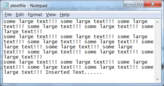 Example of Inserting Text by Appending a Text File in PHP