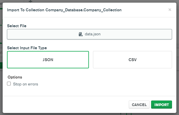 Select a JSON File