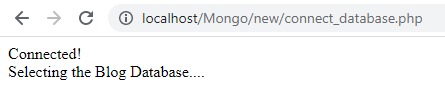 Program to Create a MongoDB database using PHP Script