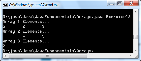 A Program to Create an Array Using the Elements of the Two Arrays in Java