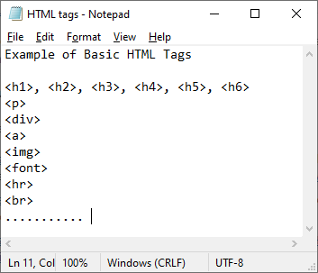 HTML Examples for Beginners - Basic tags