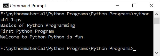 Program on how to Display Text on Console Using Python
