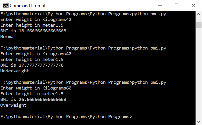 Demonstrating How to Create a Program in Python to Compute BMI