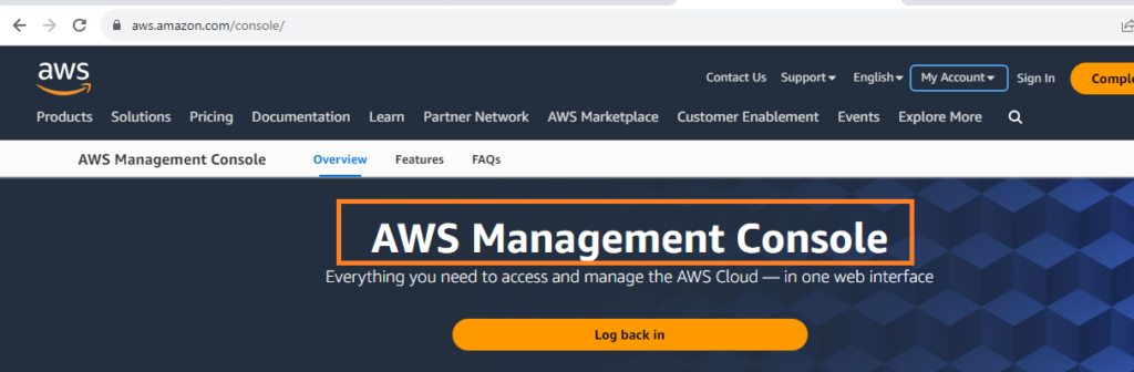 Signing In to AWS Management Console