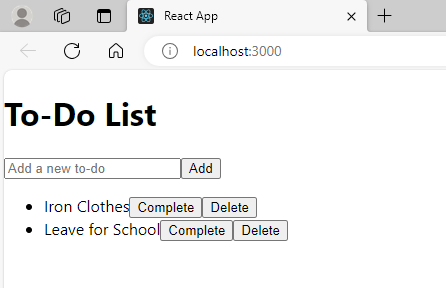 Delete Items from the List