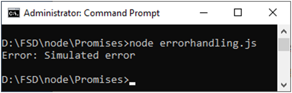 Example of  Error Handling With Promises 