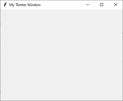 Creating a Window in Tkinter